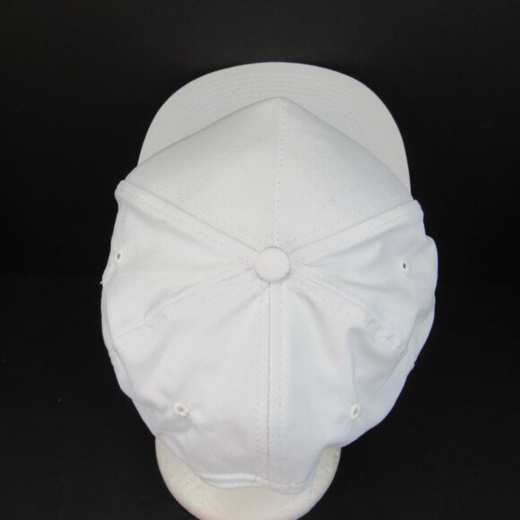 Wachovia Emb Logo Men's White Wide Brim w/Braid Adj Strap Back Trucker Cap Hat - Picture 5 of 8